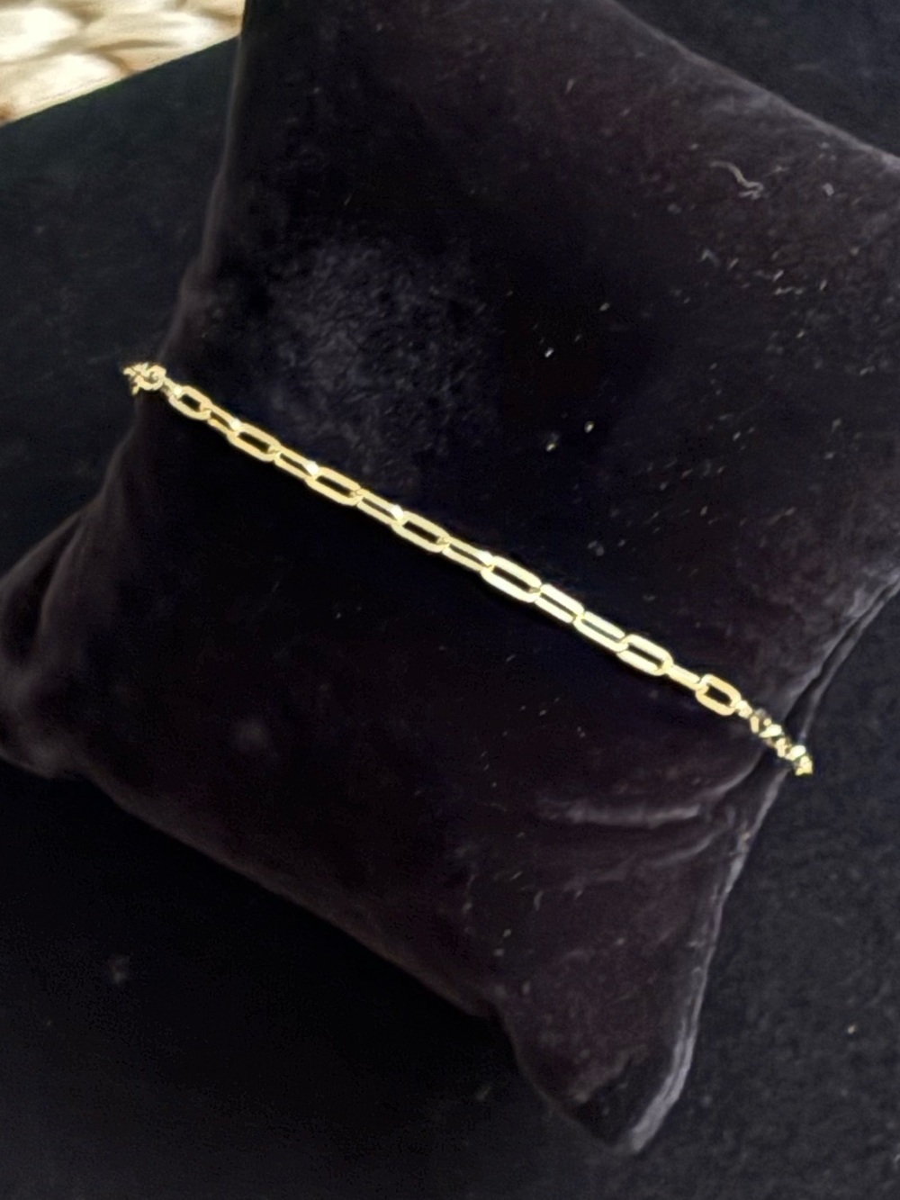 Gold Paperclip Link Bracelet for Women 7.5”